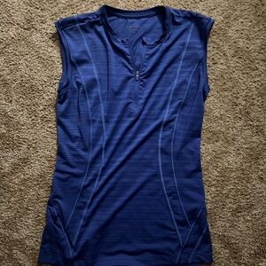 Athleta Women's XS Blue Quarter Zip Tank Top